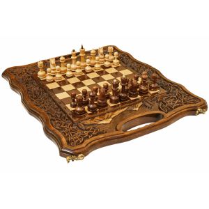 Резные шахматы с нардами Haleyan kh143-4 «Арарат 2»
