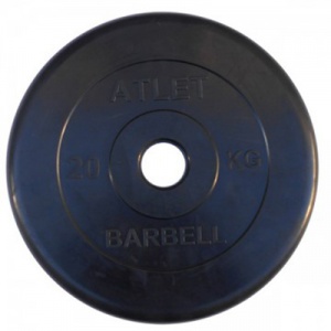 Диск обрезиненный для штанги MB Barbell MB-AtletB51-20